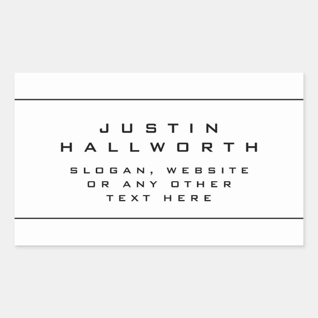 Unique Looking Black & White Sticker (Front)