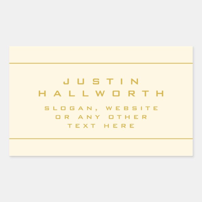 Unique Looking Gold & Almond Sticker (Front)