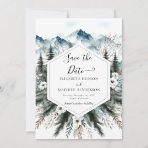 Unique Lovely Mountain Wedding Save The Date