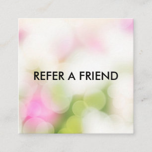 Unique Luxury Silver Glitter Salon Referral Card