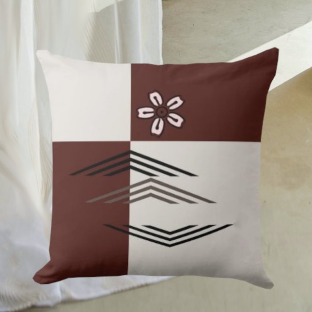 Unique Mahogany Pink Cherry Blossom Throw Pillow (Creator Uploaded)