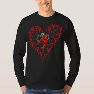 Unique Mardi Gras Crawfish Boil Cute Crawfish Hear T-Shirt
