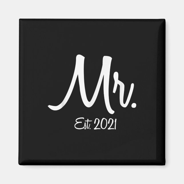 Unique Matching Wedding Gift For Bride &amp; Groom Magnet (Front)