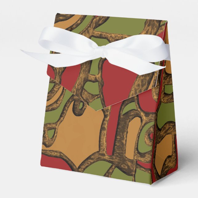 Unique Mayan Hieroglyphs Design Favor Box (Front Side)