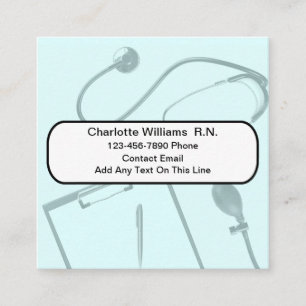 Unique Medical Professional Nurse Business Cards