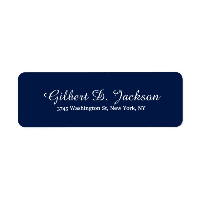 Unique Midnight Blue Class Script Creative Plain (Front)