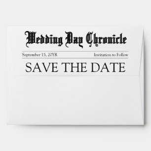 Unique Minimalist Customizable Script Wedding Mail Envelope