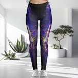 Unique Modern and Dazzling Ultraviolet Printed Leggings<br><div class="desc">( Printed Ultraviolet appearance, not actually ultraviolet ) Experience modern and dazzling style with these Unique Ultraviolet Printed Leggings! Made with a bright, vivid ultraviolet and black colour, these leggings feature a fancy purple and yellow trending design. Enjoy a contemporary eye-catching casual style with an intricate trendy clothing pattern and...</div>
