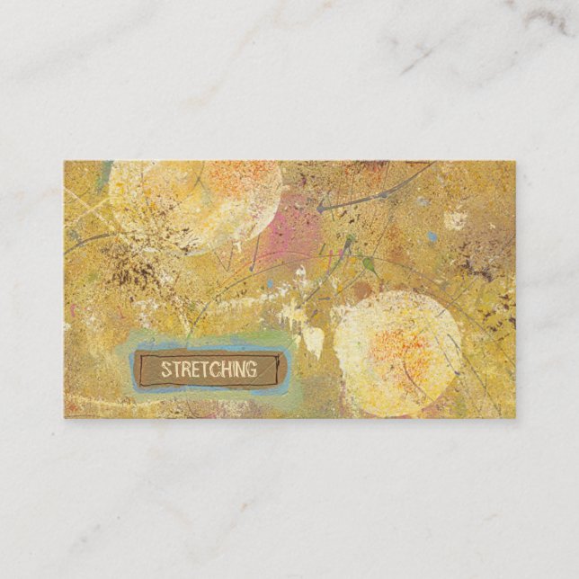 Unique modern art customize easy template eggshell business card (Front)