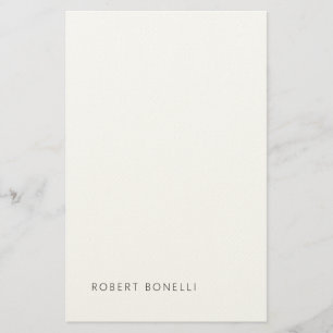 Unique Modern Black White Your Name Minimalist Stationery