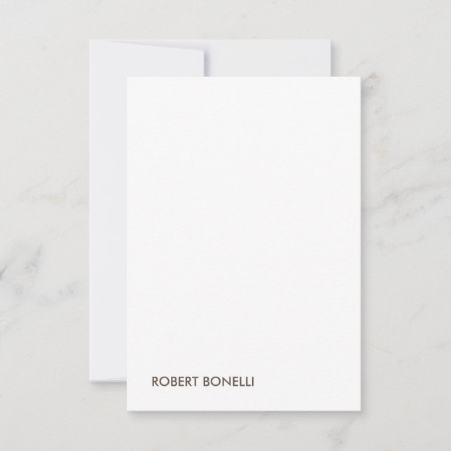 Unique Modern Black White Your Name Thank You Card (Front)