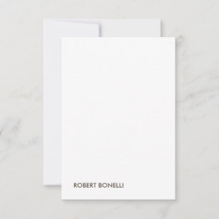 Unique Modern Black White Your Name Thank You Card