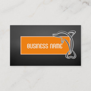 Unique Modern Chic Dolphin Business Card Template