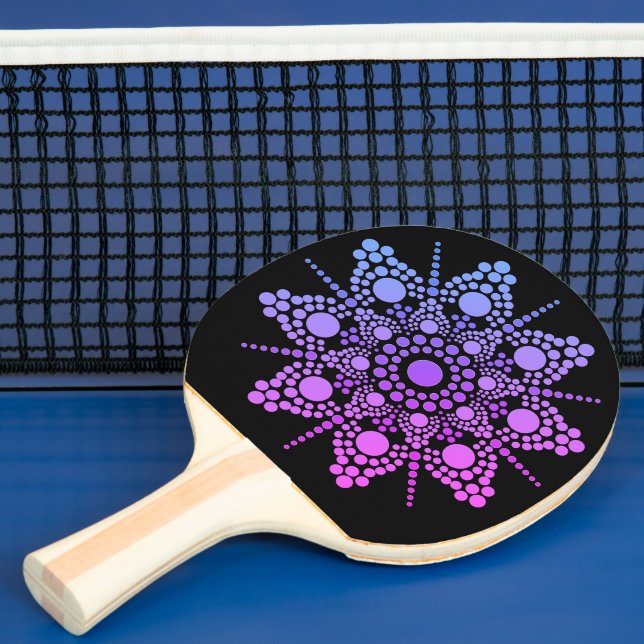 Unique Modern Colourful Mandala Pattern  Ping Pong Paddle (Insitu)
