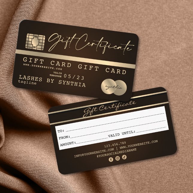 Unique Modern Credit Card Gift Card Certificate  (Creator Uploaded)
