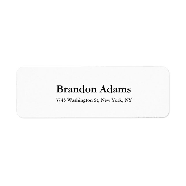 Unique Modern Elegant Plain Black & White (Front)