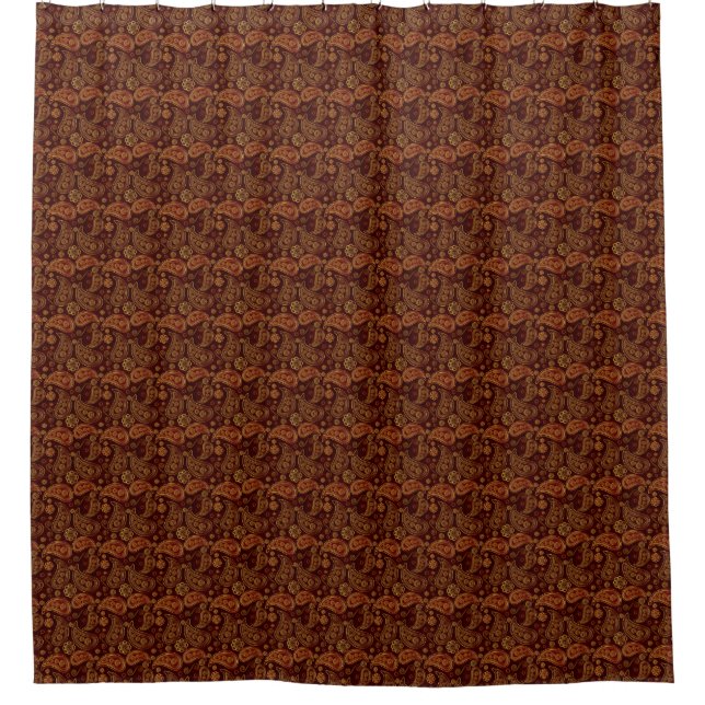 Unique Modern Gold and Bronze Paisley Pattern (Front)