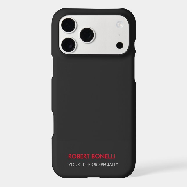 Unique Modern Grey Red Stylish (Verso)