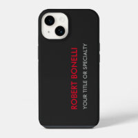 Unique Modern Grey Red Stylish Add Name