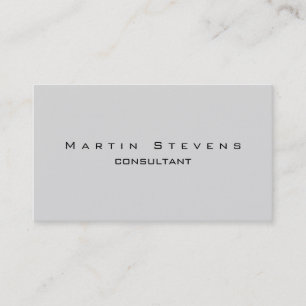 Unique Modern Light Grey Minimalist Plain Silk Business Card