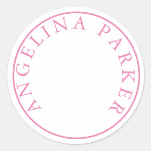 Unique Modern Minimalist Plain Classic Round Sticker