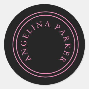 Unique Modern Minimalist Plain Classic Round Sticker