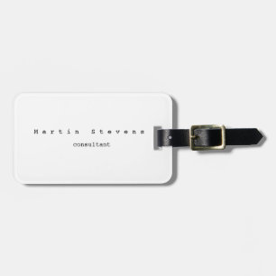 Unique Modern Minimalist Plain Luggage Tag
