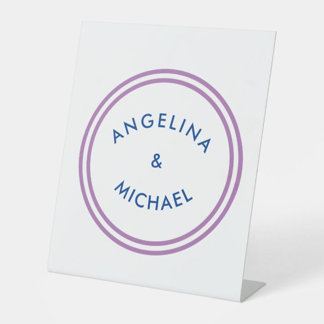 Unique Modern Minimalist Plain Pedestal Sign (Front)