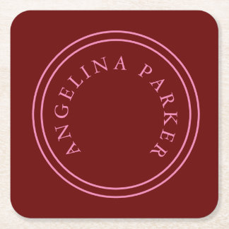 Unique Modern Minimalist Plain Square Paper Coaster