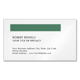Unique Modern Minimalist Standard Size Black White Magnetic Business Card