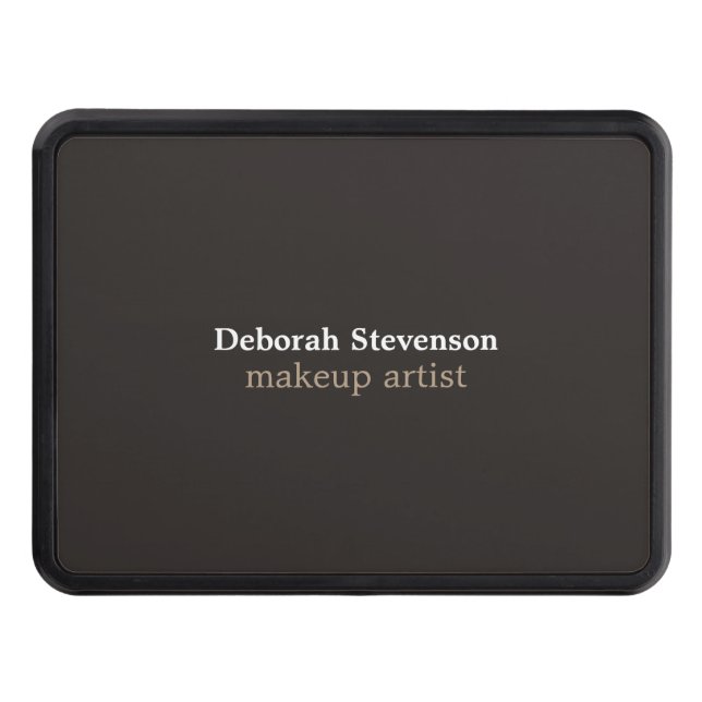 Unique Modern Mnimalist Grey Custom Trailer Hitch Cover (Front)