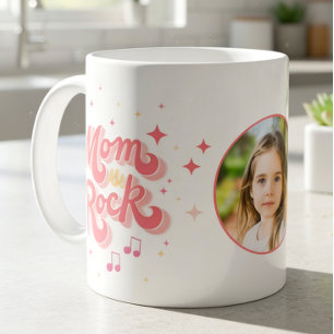 Unique Modern Mom Personalized Photo Coffee Mug
