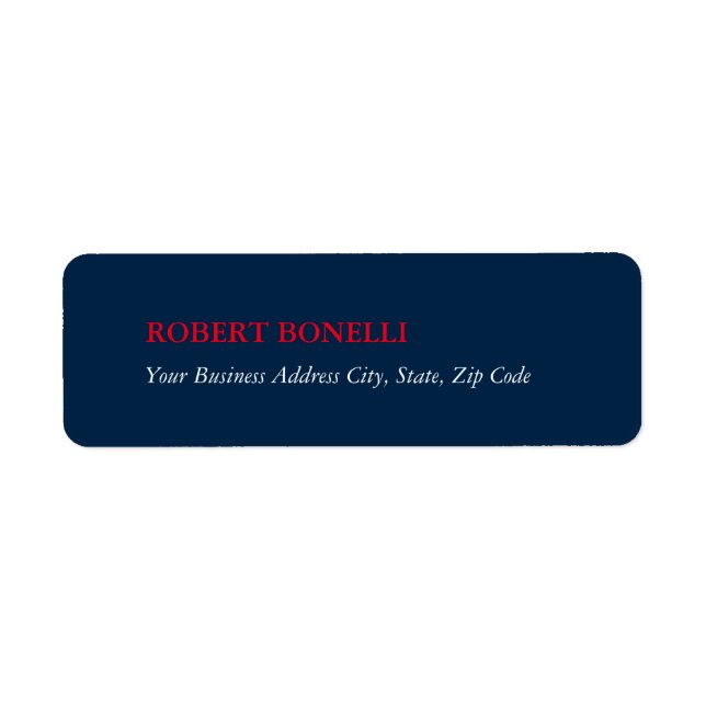 Unique Modern Navy Blue Stylish Minimalist (Front)