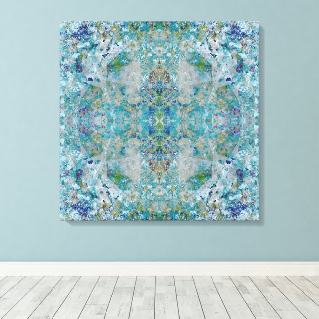 Unique Modern One Of A Kind Abstract Art Design Canvas Print (Insitu(Wood Floor))