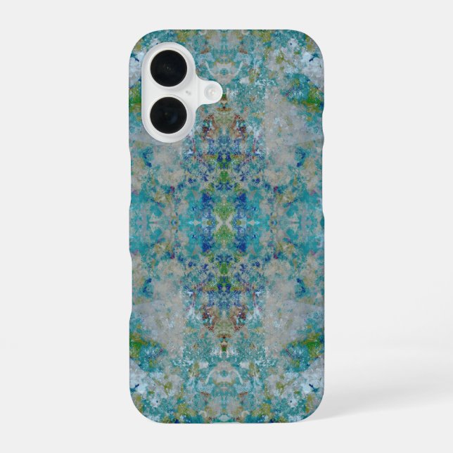 Unique Modern One Of A Kind Abstract Art Design iPhone 16 Case (Back)