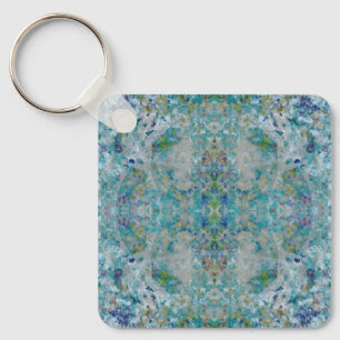Unique Modern One Of A Kind Abstract Art Design Keychain