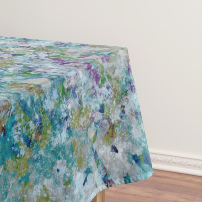 Unique Modern One Of A Kind Abstract Art Design Tablecloth (In Situ)