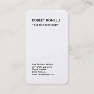 Unique Modern Plain Minimalist Business Card