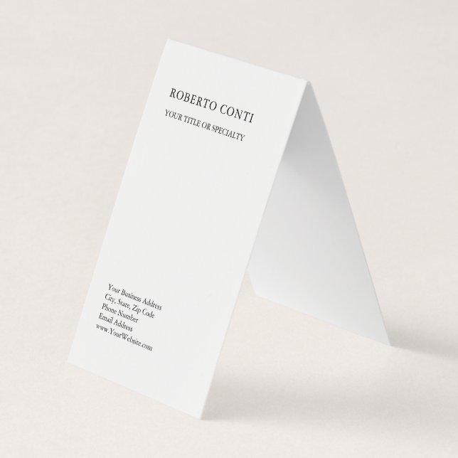 Unique Modern Plain Minimalist Business Card (Front)