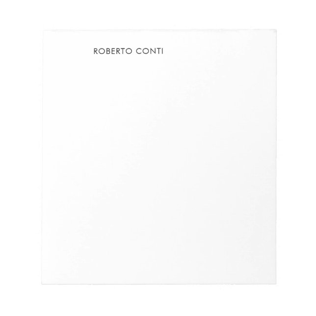 Unique Modern Plain Minimalist Notepad (Front)