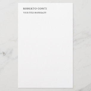 Unique Modern Plain Minimalist Stationery