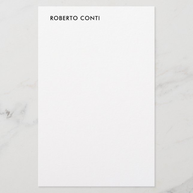 Unique Modern Plain Minimalist Stationery (Front)