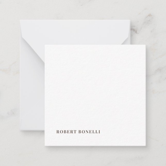 Unique Modern Plain Your Name Minimalist Card (Front)