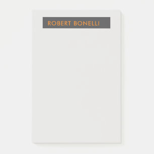 Unique Modern Platinum Grey Minimalist Big Post-it Notes