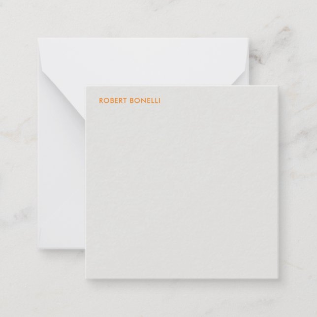 Unique Modern Platinum Grey Minimalist Card (Front)