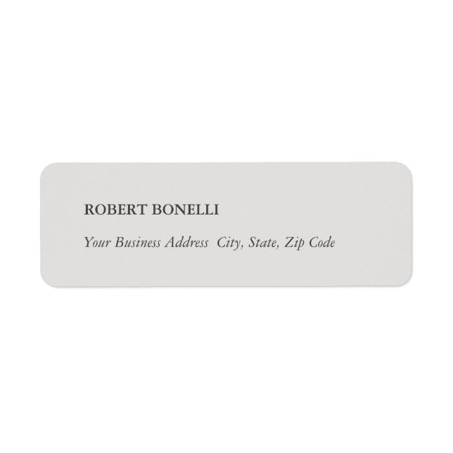 Unique Modern Platinum Grey Stylish Minimalist (Front)