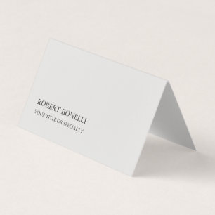 Unique Modern Platinum Grey Stylish Minimalist Business Card