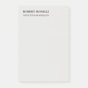 Unique Modern Platinum Grey Stylish Minimalist Post-it Notes