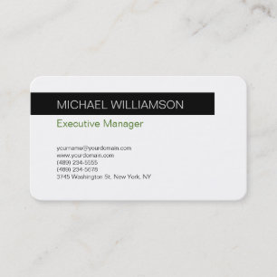 Unique Modern Professional Black White Business Card