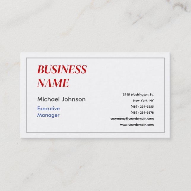 Unique modern professional design business card (Front)